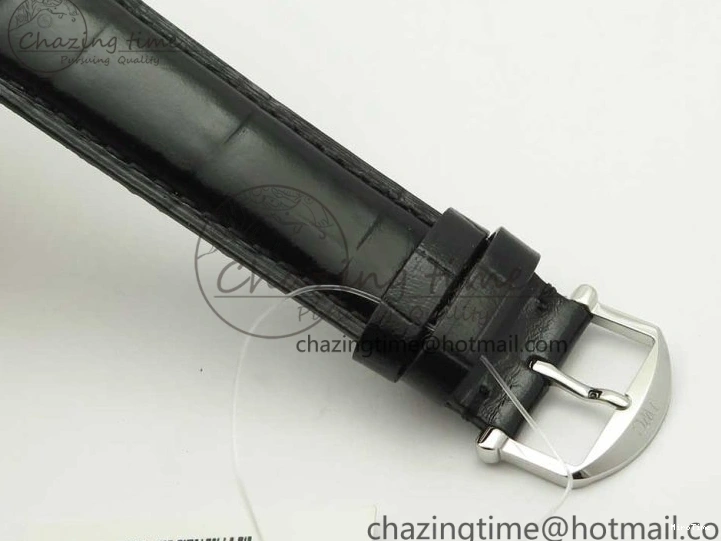 MIROTIME 1230 Portofino Automatic SS FKF 1:1 Best Edition White Dial SS Markers on Black Leather Strap A QuickDry 7138